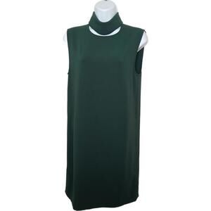 Theory Women's Sz 4 Admiral Crepe Slit Collar Sheath Dress (1880)